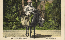 PC HAITI CARIBBEAN PORT-au-PRINCE TYPE DE PAYSANNE Vintage Postcard (b52060) - Haití