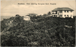 PC KENYA MOMBASA VIEW SHOWING EUROPEAN GOVT. HOSPITAL, Vintage Postcard (b52522) - Kenia
