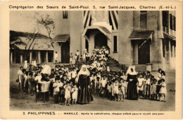 PC PHILIPPINES MANILA CHILDREN NUNS, Vintage Postcard (b52516) - Filippine
