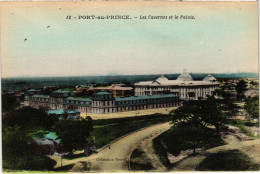 PC HAITI CARIBBEAN PORT-au-PRINCE CASERNES PALAIS Vintage Postcard (b52269) - Haití