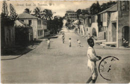 PC VIRGIN ISLANDS ST. THOMAS STREET EAST Vintage Postcard (b52262) - Britse Maagdeneilanden