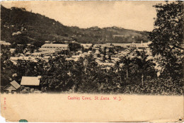 PC VIRGIN ISLANDS ST. LUCIA CASTRIES TOWN Vintage Postcard (b52248) - Virgin Islands, British