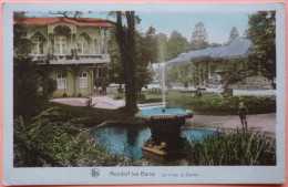 CARTE MONDORF LES BAINS - LUXEMBOURG - JET D' EAU ET CASINO -2 SCANS-17 - Mondorf-les-Bains