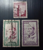 Maroc Poste Française 1956 King Mohammed V Of Morocco  & 1955 Minaret De Chella à Rabat - Used Stamps