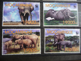 (8) MOCAMBIQUE 4v MNH 2002 ELEPHANT. WWF - Mozambique