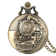 Montre Gousset NEUVE Pocket Watch - Train Ancien Locomotive à Vapeur (Ref 2) - Orologi Da Polso