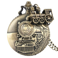 Montre Gousset NEUVE Pocket Watch - Train Ancien Locomotive à Vapeur (Ref 3) - Montres Gousset