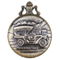 Montre Gousset NEUVE Pocket Watch - Voiture Ancienne Old Car Mercedes 1903 - Orologi Da Polso