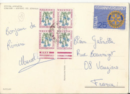 Carte Postale D'Italie à Vouziers - 1971 - Taxée à 40 Cts - 1960-.... Brieven & Documenten