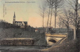 CPA 72 SAINT PAUL LE GAULTIER / PONT ET EGLISE - Andere & Zonder Classificatie