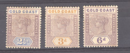 Côte D'Or  :  Yv  25-27  (*)  Filigrane CA - Costa De Oro (...-1957)