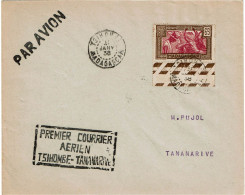 REF CTN89/MD - MADAGASCAR LETTRE AVION 21/1/1938 1er COURRIER AERIEN - Briefe U. Dokumente
