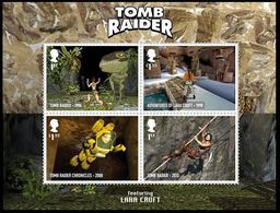 GROSSBRITANNIEN GRANDE BRETAGNE GB 2020 M/S VIDEO GAMES - TOMB RAIDER  MNH SG MS4319 MI  BL131-4524-27 YT F4928-31 - Unused Stamps