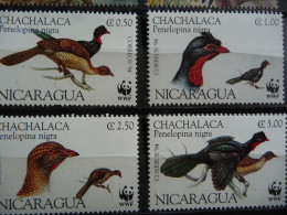 (8) NICARAGUA 1994 /MNH  SCHLUCHTENGUAN BIRDS VÖGEL AVES OISEAUX WWF - Nicaragua