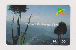 BHUTAN -  Trees Remote  Phonecard - Bhoutan
