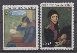 Tag Der Briefmarke Gemälde Paintings Der Brief The Letter 1970, 2 Werte ** - Giornata Del Francobollo