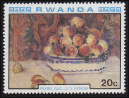 Ruanda / Rwandaise: Maler Auguste Renoir - Impressionismus Stilleben, Marke ** - Impresionismo