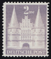 Bizone 98 I YB Bauten 2 DM., Violett, Postfrisch ** - Mint