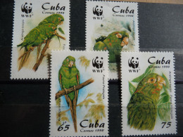 (8) Cuba ,MNH.4v. WWF 1998. Parrot Arantinga - Neufs