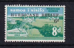 Samoa: 1966   Hurricane Relief Fund OVPT  SG273   8d + 6d  MNH - Samoa