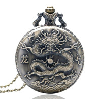 Montre Gousset NEUVE Pocket Watch - Dragon Chinois (Ref 1) - Orologi Da Polso