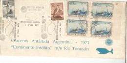 ANTARTIDA ANTARCTIC ARGENTINA CRUCERO TURISTICO MN RIO TUNUYNAN 1971 BALLENA WHALE - Navi Polari E Rompighiaccio