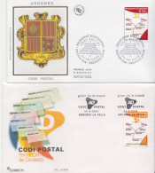 Joint Issues On 2 FDCs From Andorra Posts - Posta