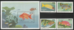 MALDIVES - N°1195/8+Bloc N°150 ** (1989) Faune Marine - Malediven (1965-...)