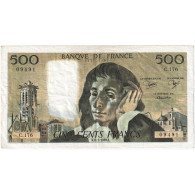 France, 500 Francs, Pascal, 1983, C.176, TTB, Fayette:71.28, KM:156e - 500 F 1968-1993 ''Pascal''