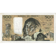 France, 500 Francs, Pascal, 1982, R.160, TTB, Fayette:71.27, KM:156e - 500 F 1968-1993 ''Pascal''