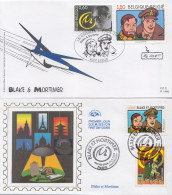 Joint Issues On 2 FDCs From France And Belgium - Fairy Tales, Popular Stories & Legends