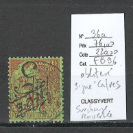 Nouvelle Calédonie - Yvert 36a *- Surcharge Renversée - SIGNE CALVES - Used Stamps