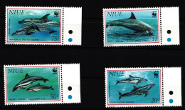 Niue 822-825 Postfrisch Tiere Delphine #HD758 - Niue