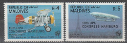 MALDIVES - N°948/9 ** (1984) Aviation - Malediven (1965-...)