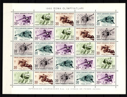 Türkei 1769-1773 Postfrisch Als Zd-Bogen, Olympia 1960 Rom #IQ783 - Altri & Non Classificati