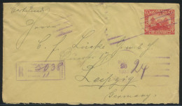 Nicaragua Ganzsache Umschlag Postal Stationery 2 Cent Einschreiben Nach Leipzig - Nicaragua