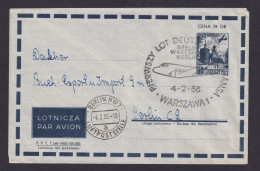 Flugpost Brief Air Mail Italien Ganzsache Aerogramm Lufthansa Warschau Berlin - Briefe U. Dokumente