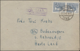 Landpost Sack über Alfeld (Leine) Auf Briefvorderseite ALFELD LAND 22.3.48 - Gebraucht