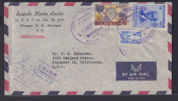 Nicaragua Flugpost Brief Airmail Manaqua Nach Piedmont California USA - Nicaragua