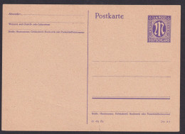 Bizone Ganzsache P 903 Gotisches M Im Hochoval 6 Pfg. Violett 1945 - Storia Postale