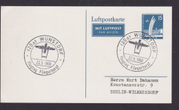 Flugpost Brief Air Mail Berlin Ganzsache 15 Pfg. Stadtbilder Wunstorf Flugtag - Cartas & Documentos