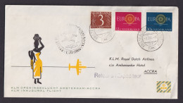 Flugpost Brief Air Mail Niederlande KLM Amsterdam Accra Ghana Afrika Westafrika - Luftpost