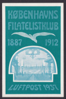 Flugpost Aviatik Kopenhagen Københavns Dänemark Philatelie Tolle Flugkarte 1937 - Covers & Documents