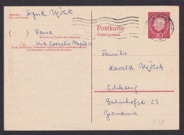 Berlin Roma Italien Heuss Medaillon P 46 Als Antwort Nach Schleswig - Postcards - Used