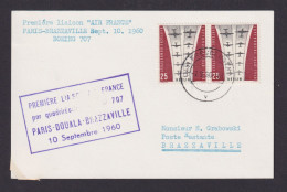 Flugpost Brief Air Mail Air France Paris Brazzaville Paar Berlin Freudenstadt - Covers & Documents