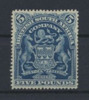 Rhodesien Südafrika Nr. 73 Luxus 5 Pfund Ungebraucht OG 1898 Kat 4.400,00 Für - Covers & Documents