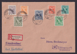 Bizone AM Post Brief MIF 34 Az Braunschweig Tübingen 12.7.1946 Kat 850,00 ++ - Briefe U. Dokumente