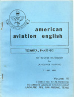 American Aviation English.Technical Phase.1955.HQ Officer Military Schools USAF.Lackland AFB.San Antonio.Texas. - Aviation