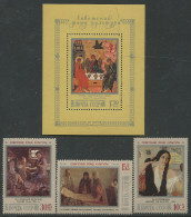 Soviet Union:Russia:USSR:Unused Stamps Serie With Block Soviet Culture Foundation, Paintings, 1988, MNH - Otros & Sin Clasificación