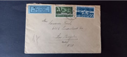 Suiza.Cat.ivert.ae.4 Y 18 .en Carta A Los Angeles - Used Stamps